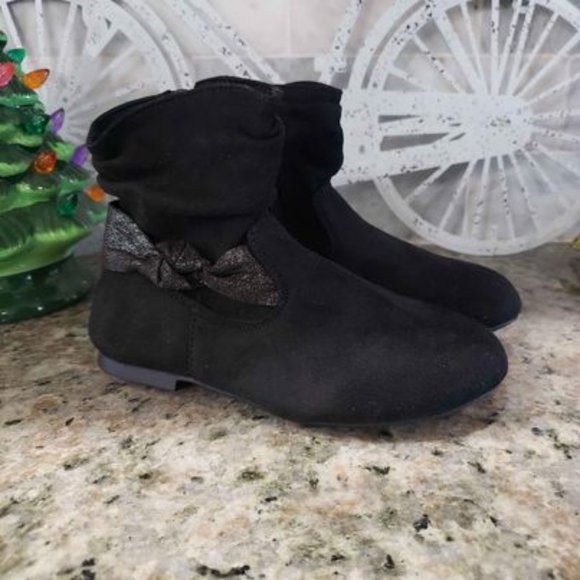 NWT Wonder Nation Toddler Girls Slouch Black Glitter Boots - Picture 3 of 7
